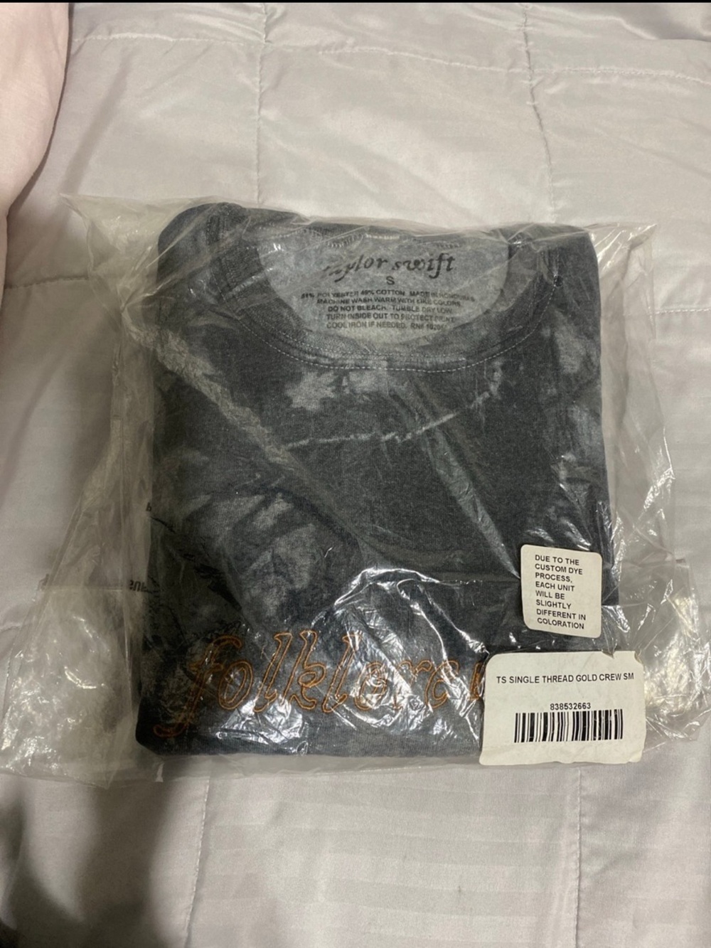 Taylor Swift Dark Gray 'Folklore' Crewneck Sweater